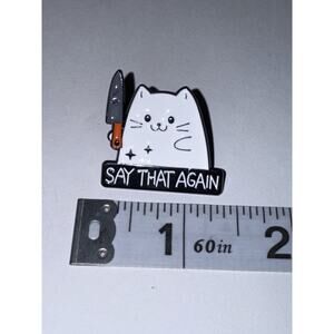 Say That Again Cute Cat Kitten Pin Brooch